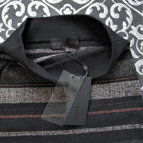 NWT Kendall + Kylie Metallic Stripe Pencil Skirt S - Picture 6 of 6